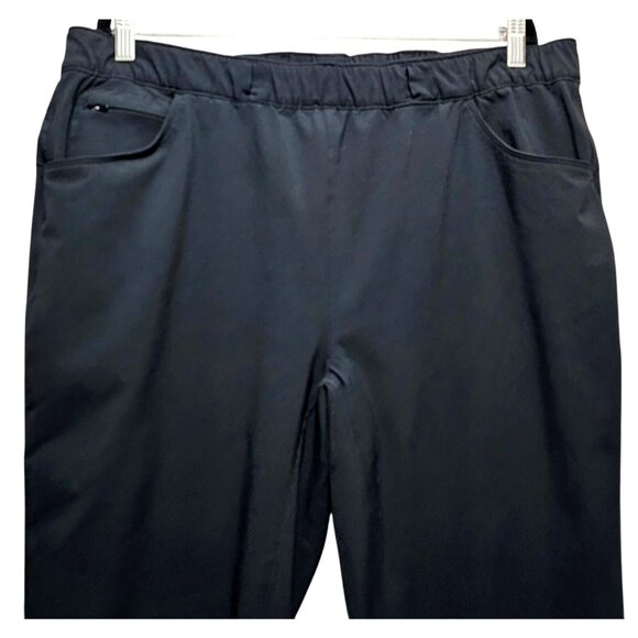 Eddie Bauer Womens Black Pull-On Straight-Leg Pants With Elastic Waist & Pockets - Picture 3 of 13